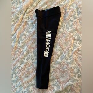 BlackMilk Logo Capri Leggings with White Logo